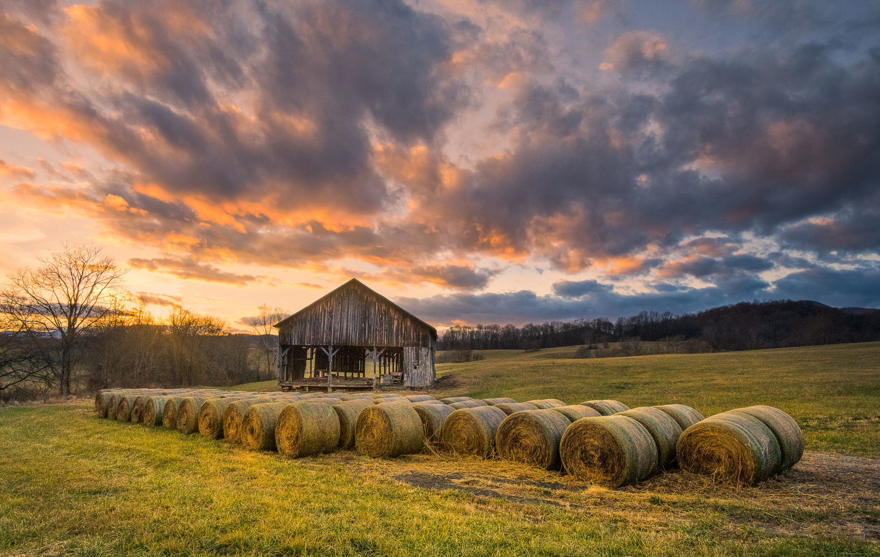 Farms & Open Spaces: Old Barn Sunset Photographer: Robert Golub of Culpeper Location: Route 522 in Rappahannock County